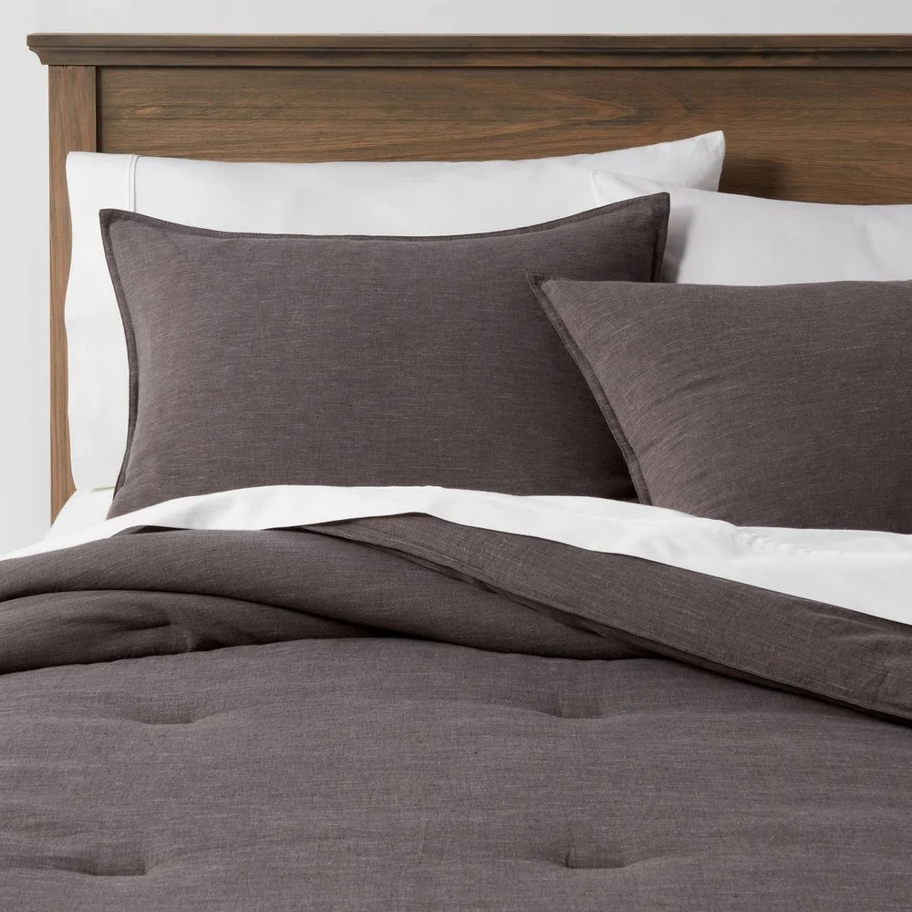 Luxurious Charcoal Comforter Set King Size